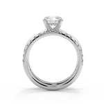 Load image into Gallery viewer, Emmy Infinity Solitaire Rope 4 Prong Round Cut Diamond Engagement Ring - Nivetta