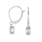 Load image into Gallery viewer, Emmy Oval Cut Double Prong Earrings Leverback - Nivetta
