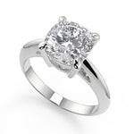 Load image into Gallery viewer, Essence 4 Prong Solitaire Cushion Cut Diamond Engagement Ring - Nivetta