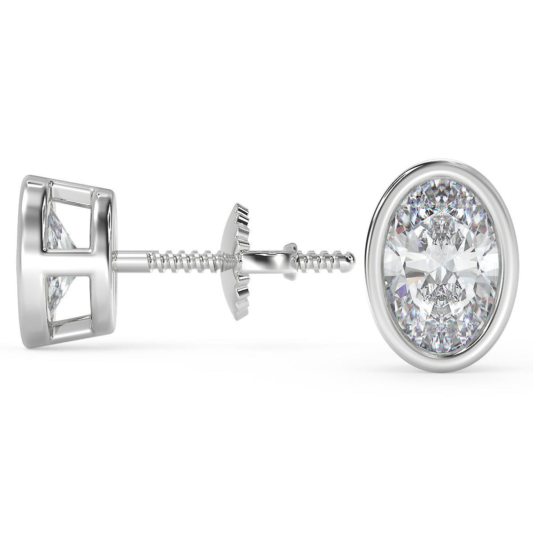 Estrella Oval Cut Earrings Stud - Nivetta