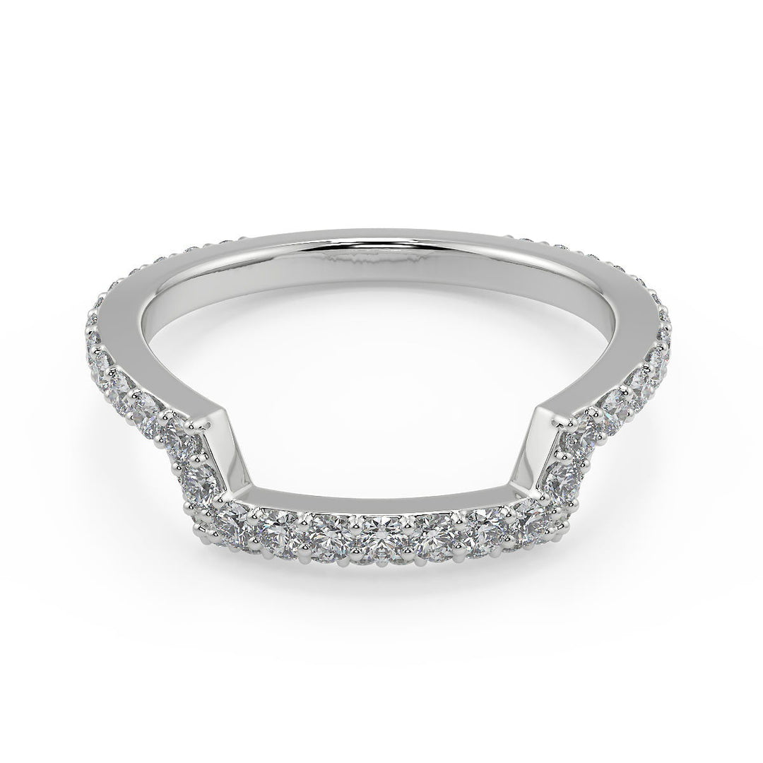 Eva 3 Row Pave Princess Cut Diamond Engagement Ring - Nivetta