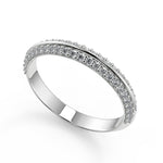 Load image into Gallery viewer, Faith Knife Edge Pave Double Sided Cushion Cut Engagement Ring - Nivetta