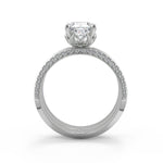 Load image into Gallery viewer, Faith Knife Edge Pave Double Sided Cushion Cut Engagement Ring - Nivetta
