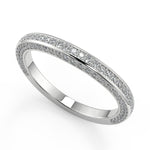 Load image into Gallery viewer, Fatima Micro Pave Double Prong 3 Sided Cushion Cut Diamond Ring - Nivetta