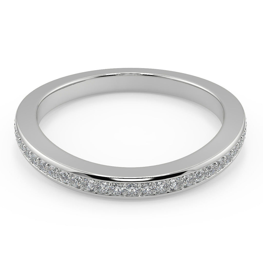 Fatima Micro Pave Double Prong 3 Sided Cushion Cut Diamond Ring - Nivetta