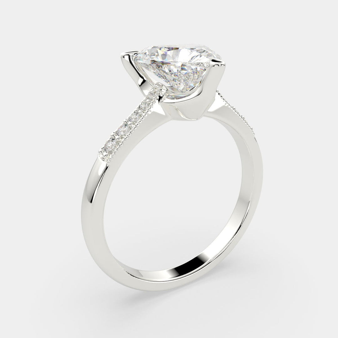 Federica Heart Cut 4 Prong Engagement Ring Setting - Nivetta