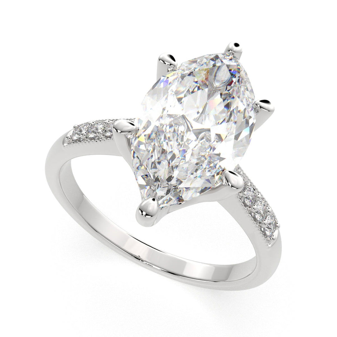 Federica Marquise Cut 4 Prong Engagement Ring Setting - Nivetta