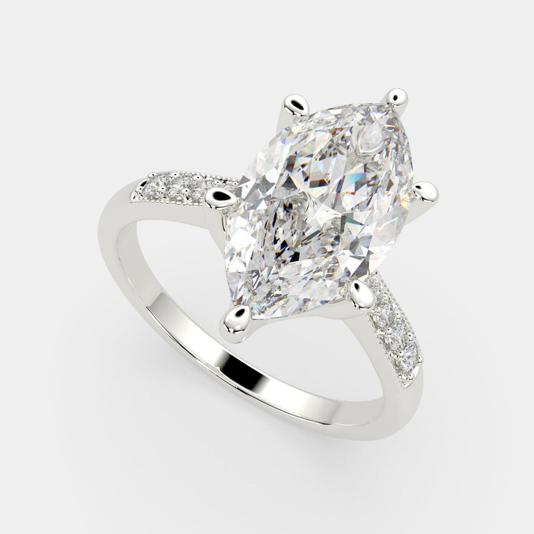Federica Marquise Cut 4 Prong Engagement Ring Setting - Nivetta