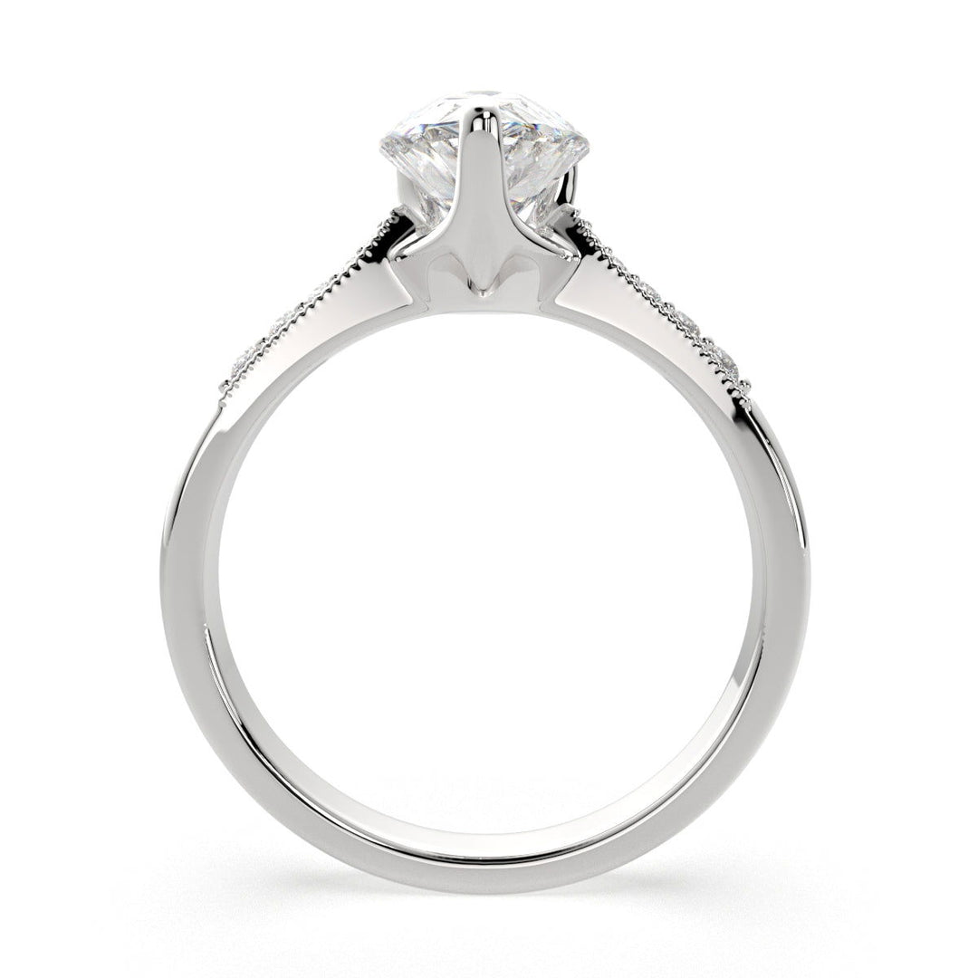 Federica Pear Cut 4 Prong Engagement Ring Setting - Nivetta