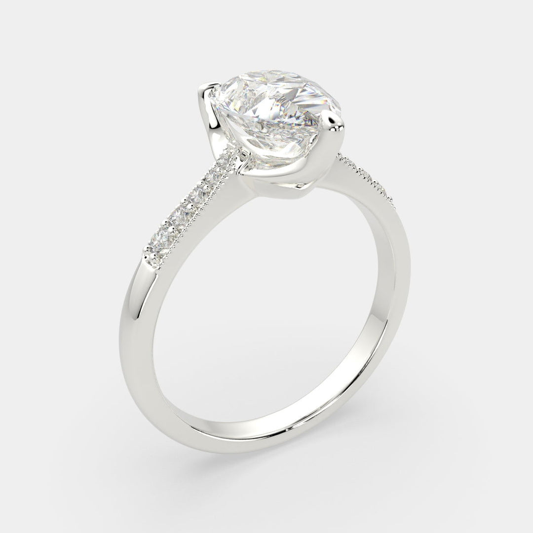 Federica Pear Cut 4 Prong Engagement Ring Setting - Nivetta