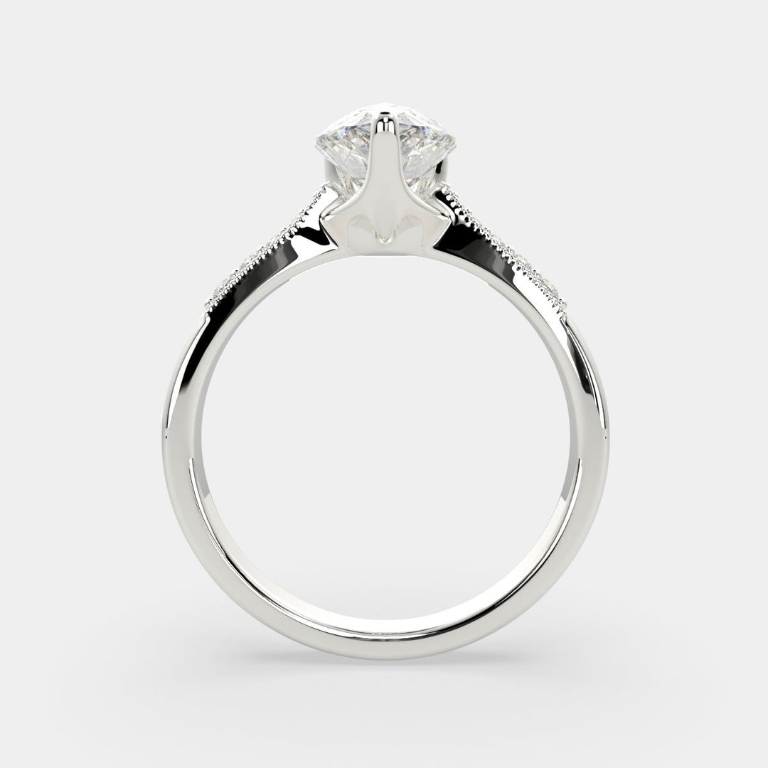 Federica Pear Cut 4 Prong Engagement Ring Setting - Nivetta