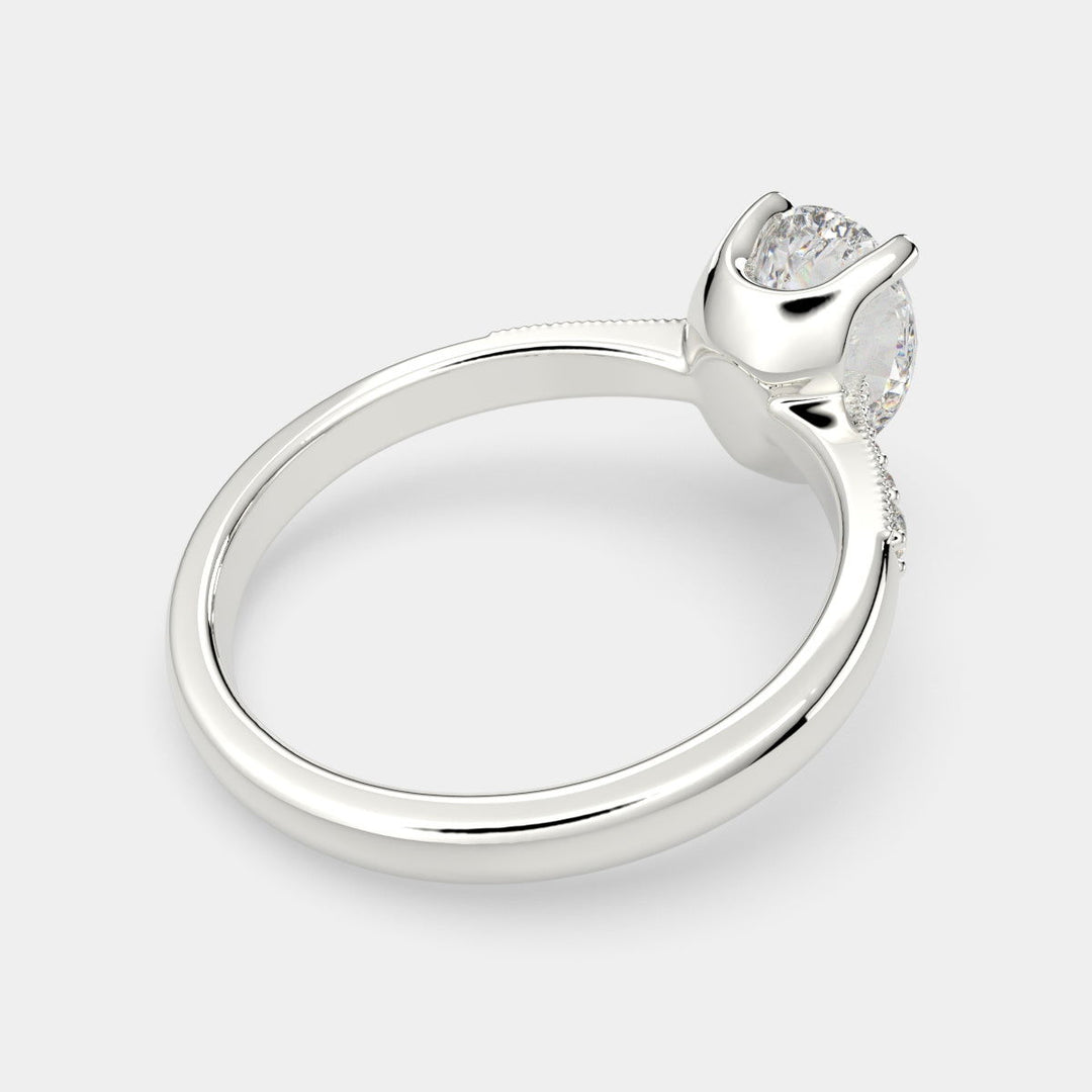 Federica Pear Cut 4 Prong Engagement Ring Setting - Nivetta