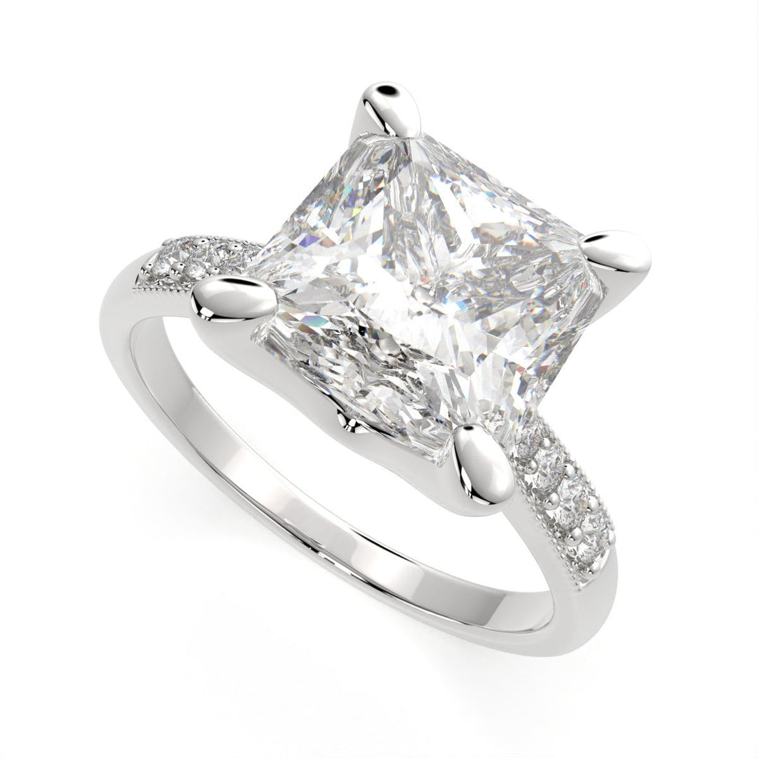 Federica Princess Cut 4 Prong Engagement Ring Setting - Nivetta