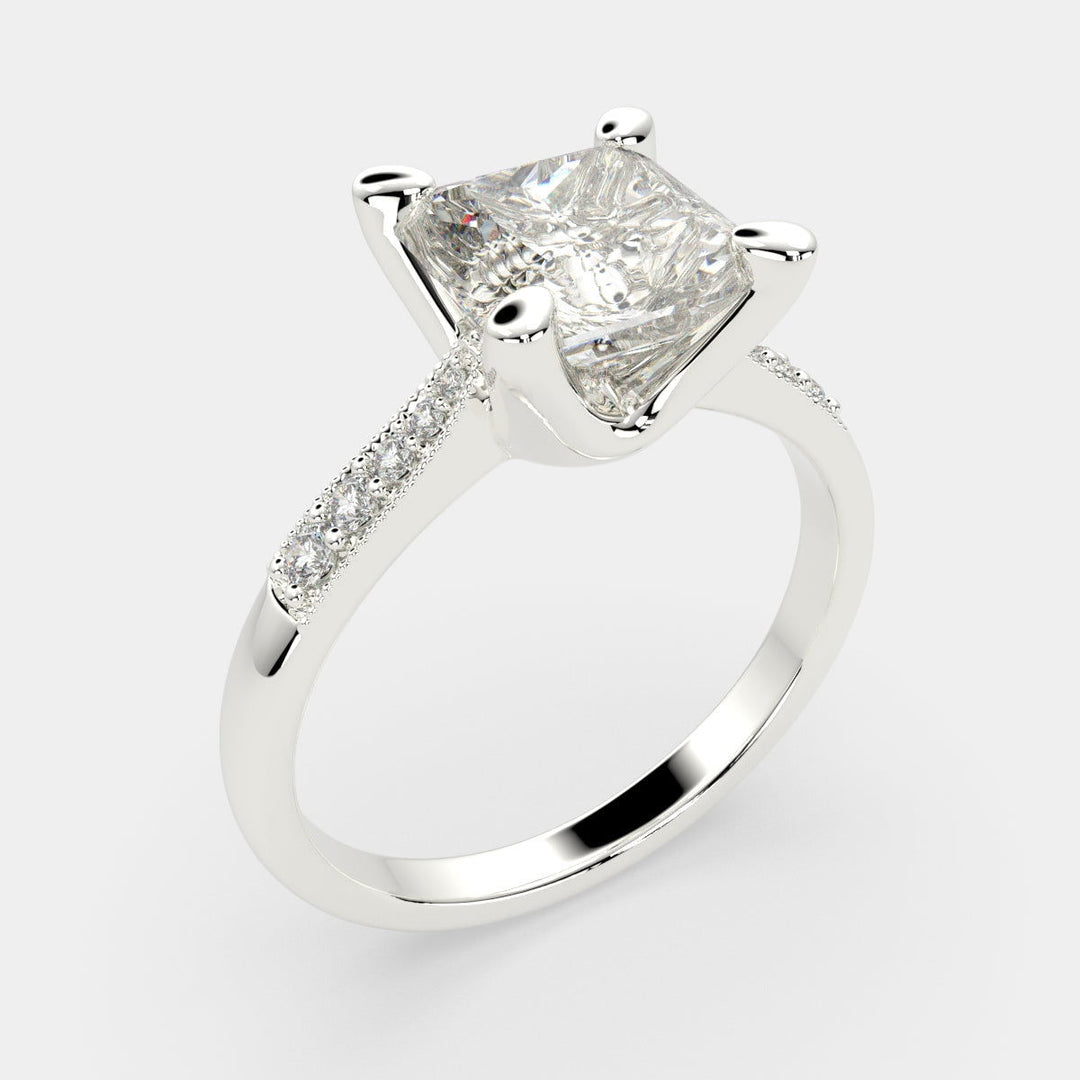 Federica Princess Cut 4 Prong Engagement Ring Setting - Nivetta