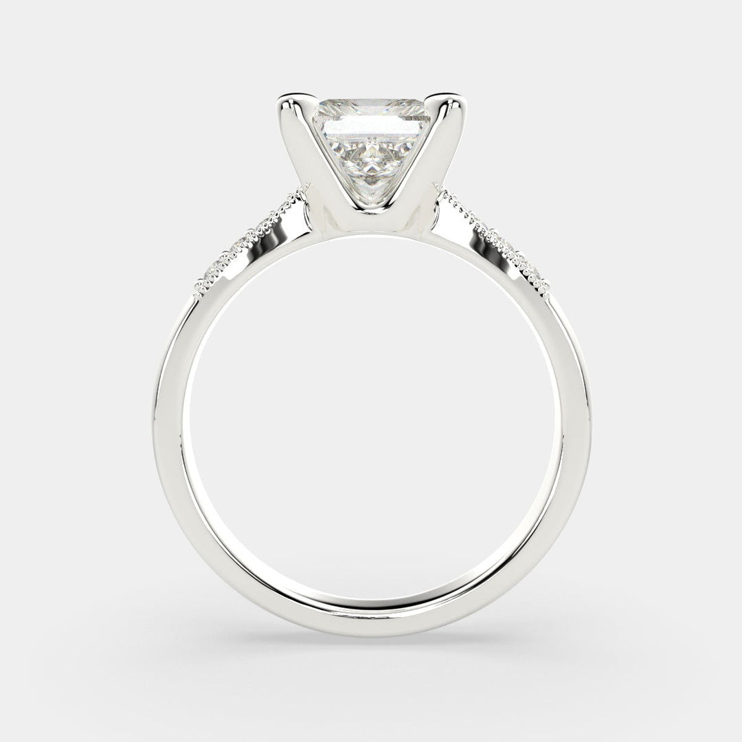 Federica Princess Cut 4 Prong Engagement Ring Setting - Nivetta