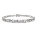 Load image into Gallery viewer, Fioralba Princess Cut Diamond Tennis Bracelet Prong Set (6 ctw) - Nivetta