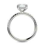 Load image into Gallery viewer, Gabrielle Emerald Cut Pave Hidden Halo 4 Prong Claw Set Engagement Ring Setting - Nivetta