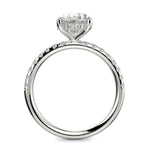 Load image into Gallery viewer, Gabrielle Oval Cut Pave Hidden Halo 4 Prong Claw Set Engagement Ring Setting - Nivetta
