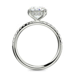 Load image into Gallery viewer, Gabrielle Round Cut Pave Hidden Halo 4 Prong Claw Set Engagement Ring Setting - Nivetta