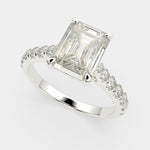 Load image into Gallery viewer, Ginevra Emerald Cut Tapered Engagement Ring Setting - Nivetta