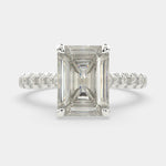 Load image into Gallery viewer, Ginevra Emerald Cut Tapered Engagement Ring Setting - Nivetta