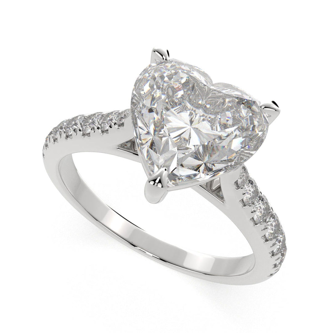 Ginevra Heart Cut Tapered Engagement Ring Setting - Nivetta