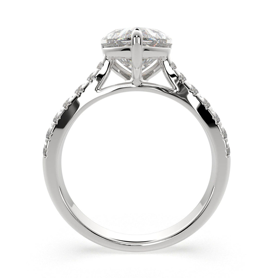 Ginevra Heart Cut Tapered Engagement Ring Setting - Nivetta
