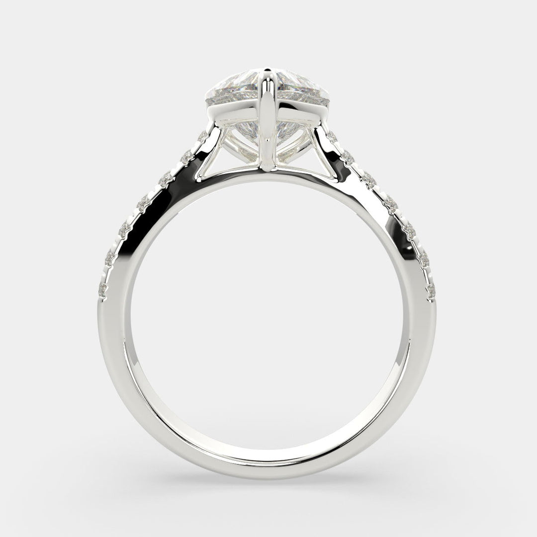Ginevra Heart Cut Tapered Engagement Ring Setting - Nivetta