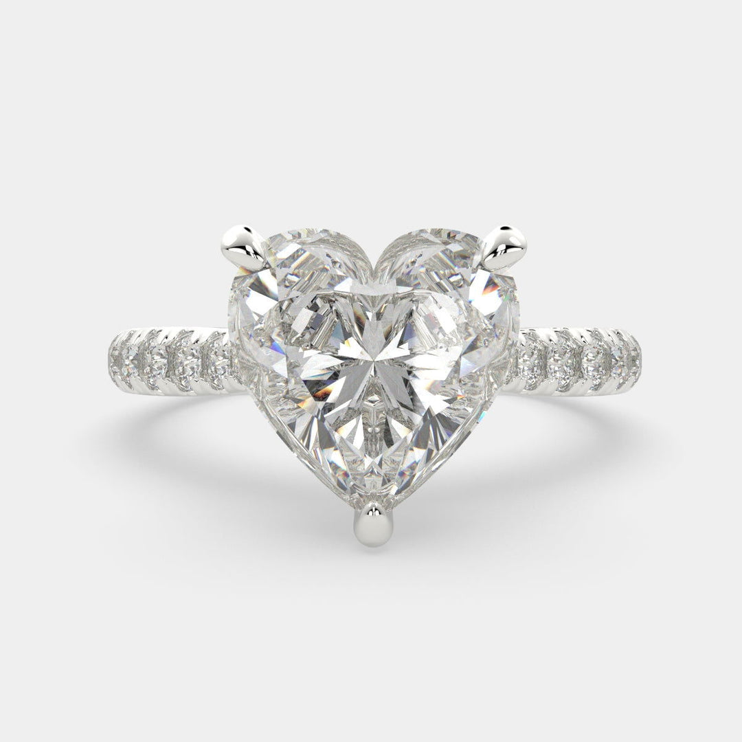 Ginevra Heart Cut Tapered Engagement Ring Setting - Nivetta
