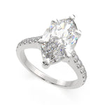 Load image into Gallery viewer, Ginevra Marquise Cut Tapered Engagement Ring Setting - Nivetta