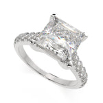 Load image into Gallery viewer, Ginevra Princess Cut Tapered Engagement Ring Setting - Nivetta