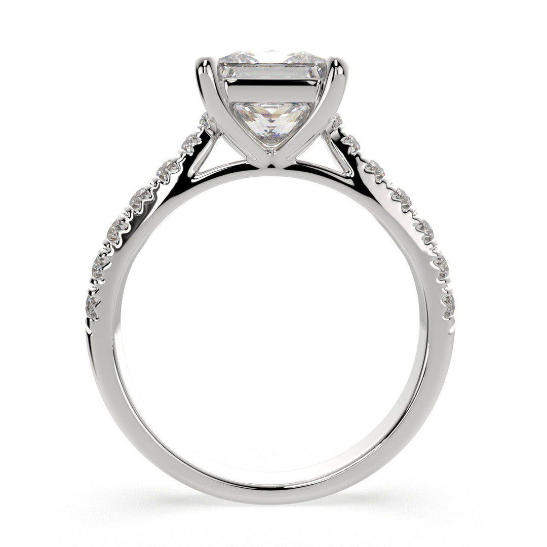 Ginevra Princess Cut Tapered Engagement Ring Setting - Nivetta