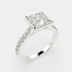 Load image into Gallery viewer, Ginevra Princess Cut Tapered Engagement Ring Setting - Nivetta