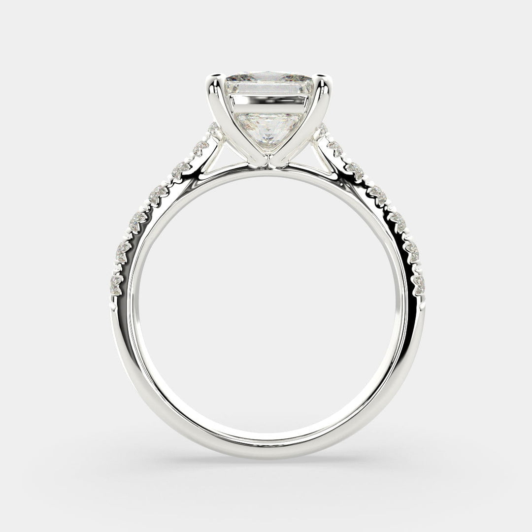 Ginevra Princess Cut Tapered Engagement Ring Setting - Nivetta
