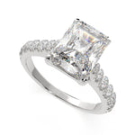 Load image into Gallery viewer, Ginevra Radiant Cut Tapered Engagement Ring Setting - Nivetta