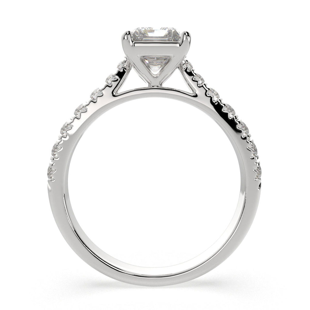 Ginevra Radiant Cut Tapered Engagement Ring Setting - Nivetta