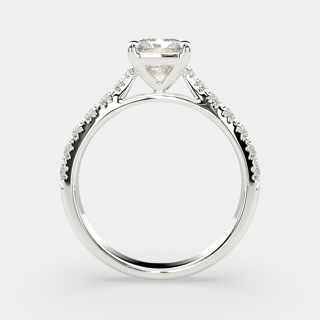 Ginevra Radiant Cut Tapered Engagement Ring Setting - Nivetta