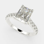 Load image into Gallery viewer, Ginevra Radiant Cut Tapered Engagement Ring Setting - Nivetta