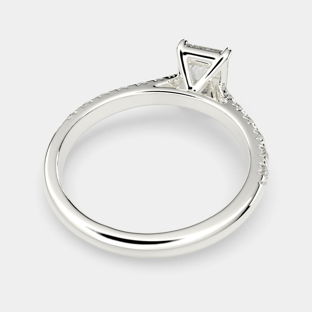 Ginevra Radiant Cut Tapered Engagement Ring Setting - Nivetta