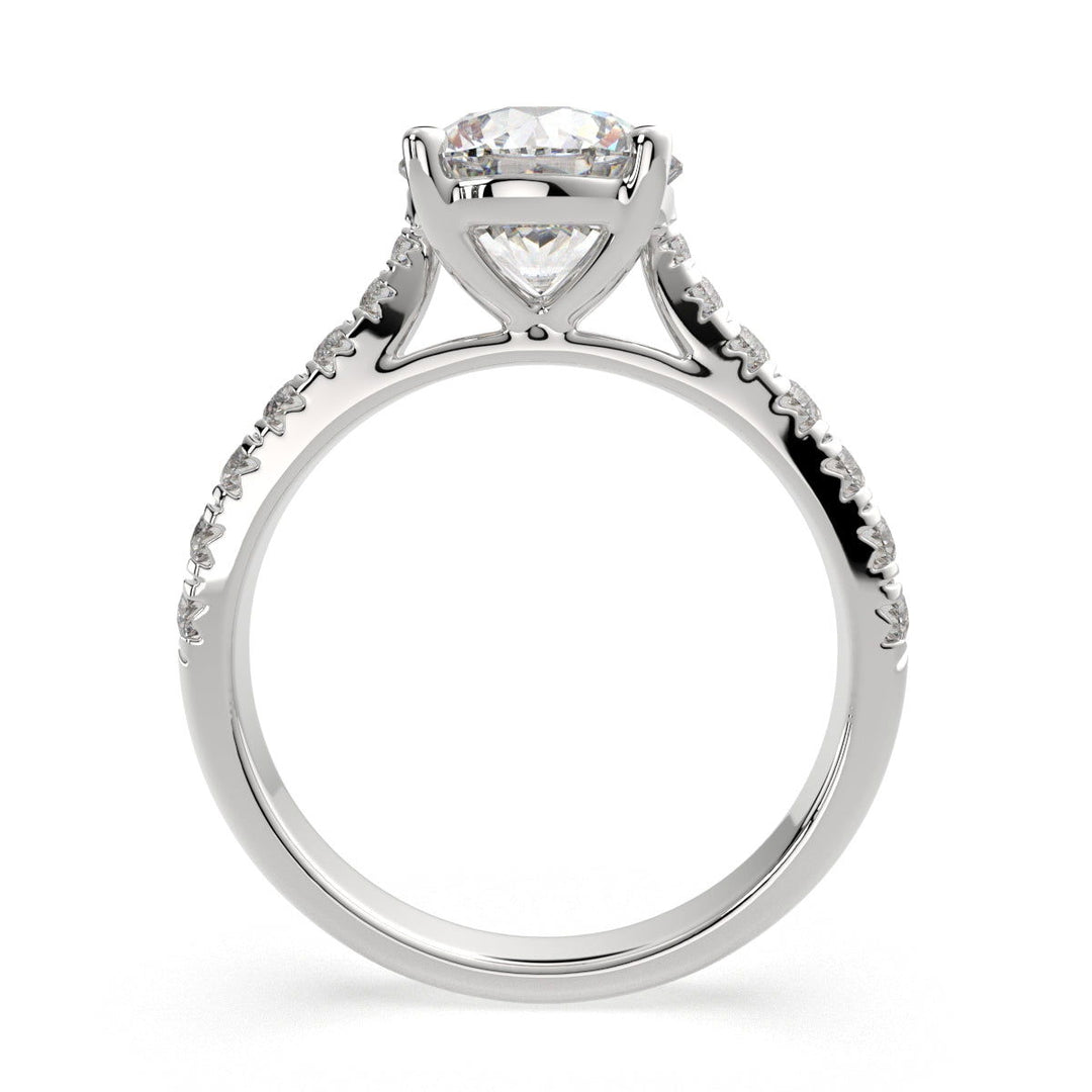 Ginevra Round Cut Tapered Engagement Ring Setting - Nivetta