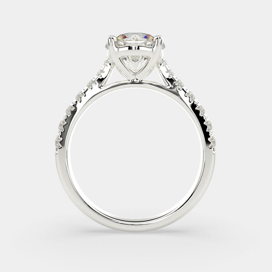 Ginevra Round Cut Tapered Engagement Ring Setting - Nivetta