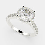 Load image into Gallery viewer, Ginevra Round Cut Tapered Engagement Ring Setting - Nivetta