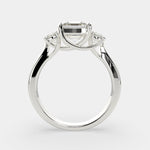 Load image into Gallery viewer, Hana Emerald Cut 3 Stone Engagement Ring Setting - Nivetta