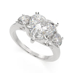 Load image into Gallery viewer, Hana Heart Cut 3 Stone Engagement Ring Setting - Nivetta