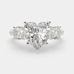 Load image into Gallery viewer, Hana Heart Cut 3 Stone Engagement Ring Setting - Nivetta