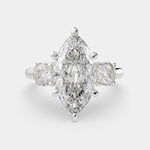 Load image into Gallery viewer, Hana Marquise Cut 3 Stone Engagement Ring Setting - Nivetta