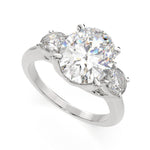 Load image into Gallery viewer, Hana Oval Cut 3 Stone Engagement Ring Setting - Nivetta