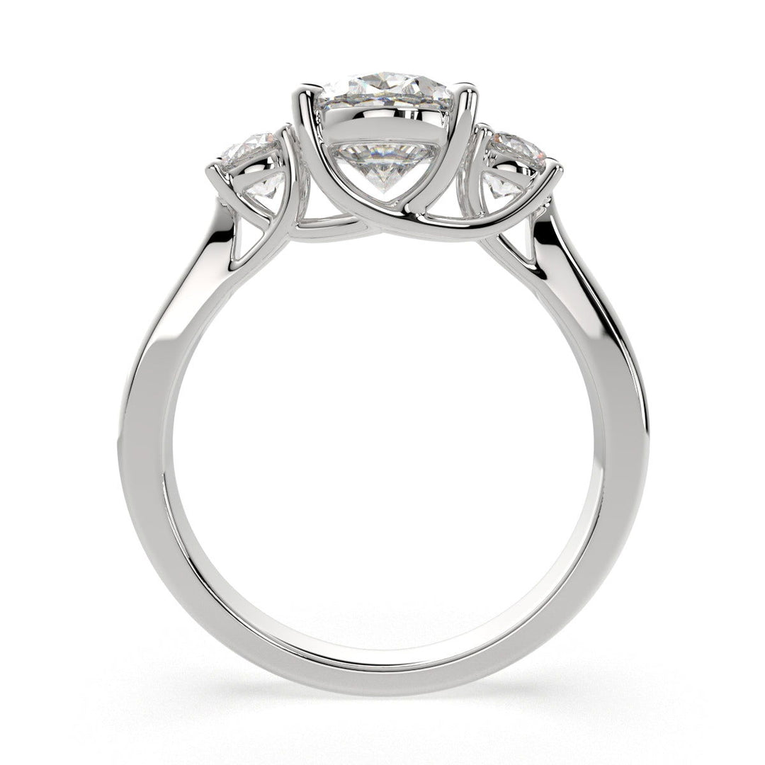 Hana Oval Cut 3 Stone Engagement Ring Setting - Nivetta