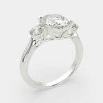 Load image into Gallery viewer, Hana Oval Cut 3 Stone Engagement Ring Setting - Nivetta