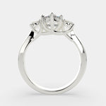 Load image into Gallery viewer, Hana Pear Cut 3 Stone Engagement Ring Setting - Nivetta